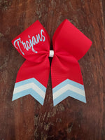 Custom Red/Maroon Cheer Bow /Dance Bow / Softball Bow with Name
