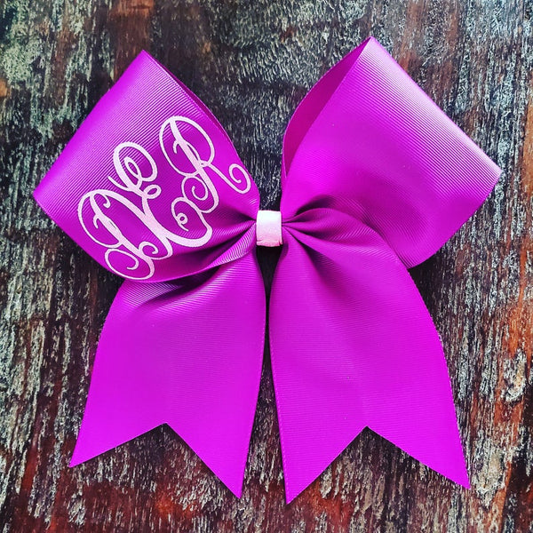 AminaCrafts Fox Cheer Bow/Softball Bow /Dance Bow Purple