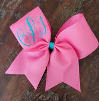 Monogrammed Cheer Bow/Softball Bow/Dance Bow